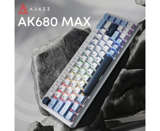 Клавиатура Ajazz AK680 MAX Magnetic Switch RGB USB White (AK680-M-BWD-AW), изображение 3