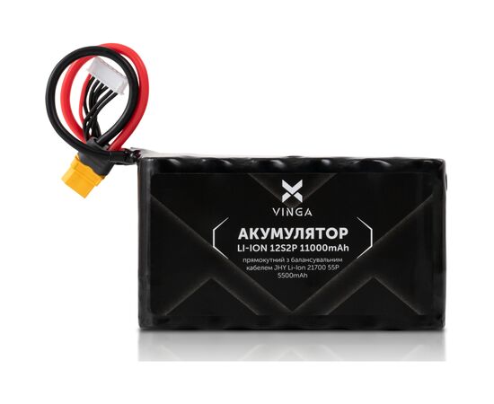 Акумуляторний блок Vinga Li-Ion 12S2P 11000mAh з балансувальним дротом (V12S2P-22000MAH)