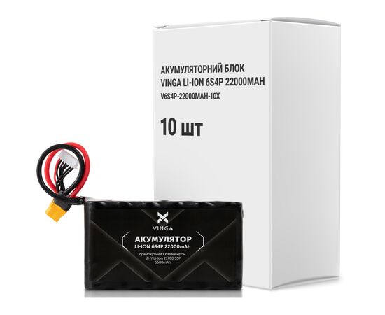 Аккумуляторный блок Vinga Li-Ion 6S4P 22000mAh коробка 10 штук (V6S4P-22000MAH-10X)