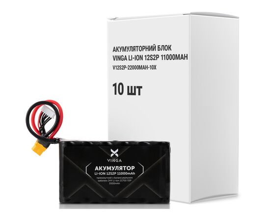 Аккумуляторный блок Vinga Li-Ion 12S2P 11000mAh коробка 10 штук (V12S2P-22000MAH-10X)