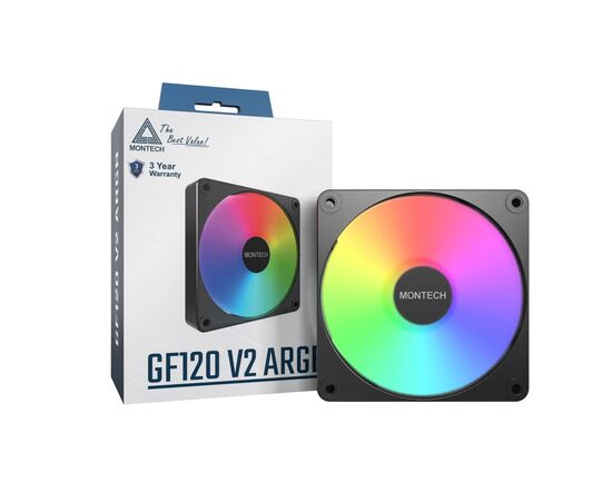 Кулер для корпуса MONTECH GF120 V2 ARGB PWM (B), изображение 3