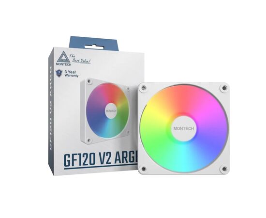 Кулер для корпуса MONTECH GF120 V2 ARGB PWM (W), изображение 3