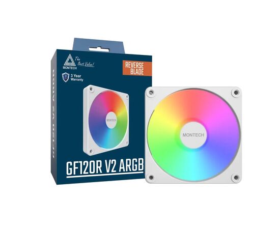 Кулер для корпуса MONTECH GF120R V2 ARGB PWM (W), изображение 3