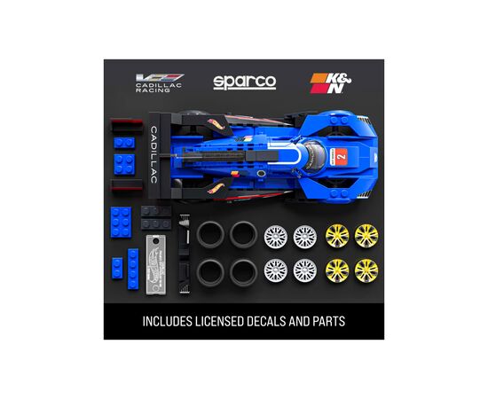 Машина Hot Wheels Brick Shop Speed Cadillac Project GTP Hypercar 236 деталей (JFR89), зображення 3