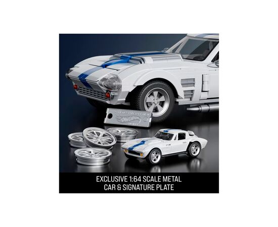 Машина Hot Wheels Brick Shop Elite Corvette Grand Sport 918 деталей (JGR31), изображение 4