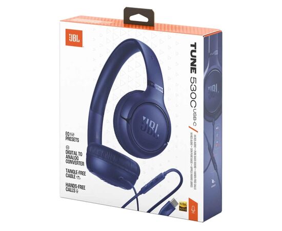 Наушники JBL Tune 530C USB-C Blue (JBLT530CBLU), изображение 10
