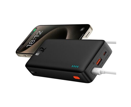 Батарея универсальная Baseus Airpow 20000mAh 20W PD/3.0, QC/3.0, black (P10022804113-00), изображение 6