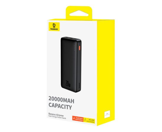 Батарея универсальная Baseus Airpow 20000mAh 20W PD/3.0, QC/3.0, black (P10022804113-00), изображение 7