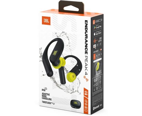 Навушники JBL Endurance Peak 4 Black/Lime (JBLENDUPEAK4BLKL), зображення 9