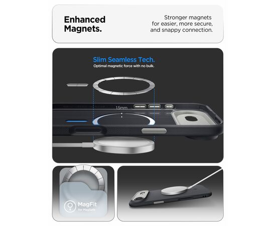 Чехол для мобильного телефона Spigen Nano Pop MagFit iPhone 17 Air Black Sesame (ACS10301), изображение 6