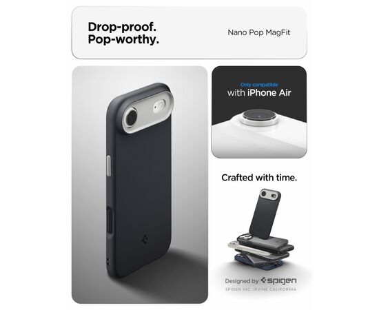 Чехол для мобильного телефона Spigen Nano Pop MagFit iPhone 17 Air Black Sesame (ACS10301), изображение 7