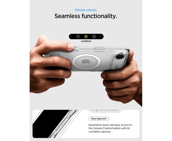 Чехол для мобильного телефона Spigen Ultra Hybrid S MagFit iPhone 17 Air Clear White (ACS09926), изображение 2