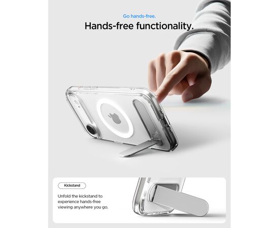 Чехол для мобильного телефона Spigen Ultra Hybrid S MagFit iPhone 17 Air Clear White (ACS09926), изображение 3