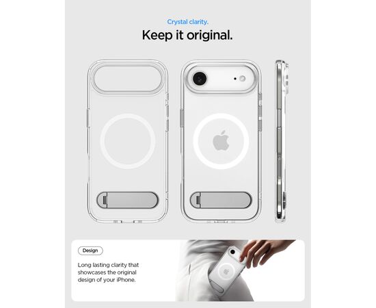 Чехол для мобильного телефона Spigen Ultra Hybrid S MagFit iPhone 17 Air Clear White (ACS09926), изображение 5