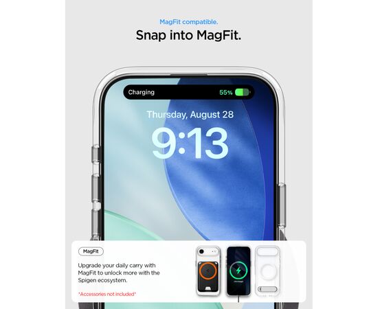 Чехол для мобильного телефона Spigen Ultra Hybrid S MagFit iPhone 17 Air Clear White (ACS09926), изображение 6