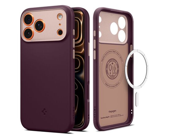 Чехол для мобильного телефона Spigen Nano Pop MagFit iPhone 17 Pro Max Burgundy Bean (ACS10261), изображение 2