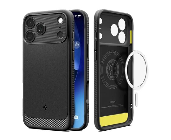 Чехол для мобильного телефона Spigen Rugged Armor MagFit iPhone 17 Pro Matte Black (ACS10329), изображение 5