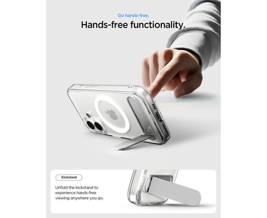 Чехол для мобильного телефона Spigen Ultra Hybrid S MagFit iPhone 17 Clear White (ACS09981), изображение 2