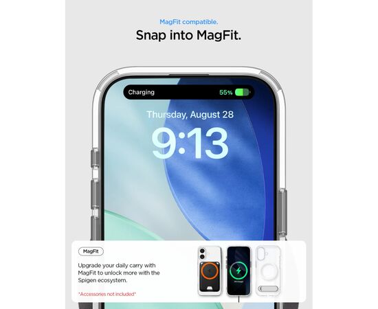 Чехол для мобильного телефона Spigen Ultra Hybrid S MagFit iPhone 17 Clear White (ACS09981), изображение 3