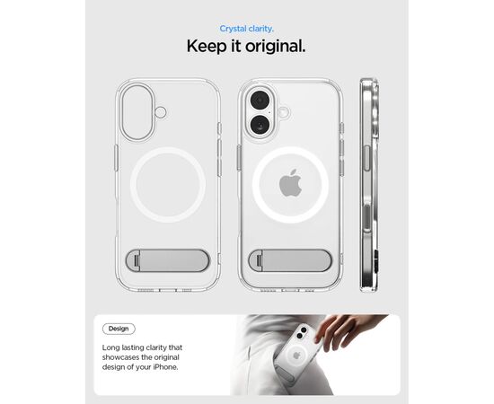 Чехол для мобильного телефона Spigen Ultra Hybrid S MagFit iPhone 17 Clear White (ACS09981), изображение 6