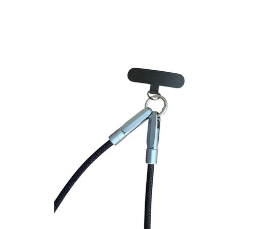 Дата кабель USB-C to USB-C 1.2m PD3.1 100W braided black XoKo (XK-SC-HLD-200-BK), изображение 2