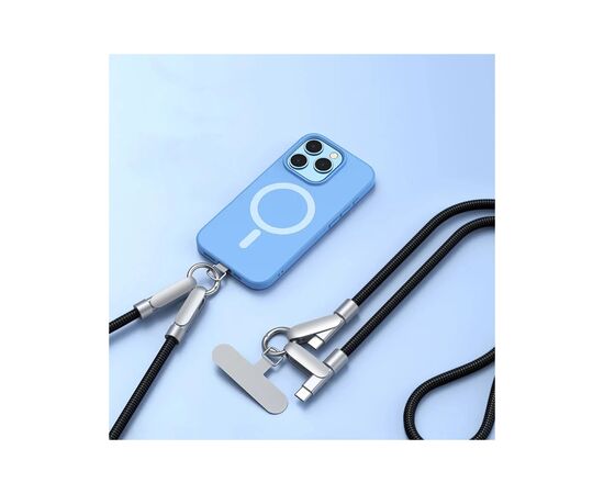 Дата кабель USB-C to USB-C 1.2m PD3.1 100W braided black XoKo (XK-SC-HLD-200-BK), изображение 5