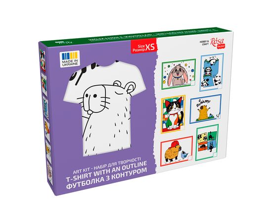 Набор для творчества Rosa футболка-розмальовка, Be Cappy, бавовна 100, розмір XS (4823098544876), изображение 3