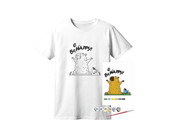 Набор для творчества Rosa футболка-розмальовка, Be Cappy, бавовна 100, розмір XS (4823098544876)