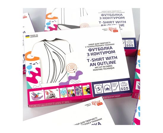 Набор для творчества Rosa футболка-розмальовка, Тризуб, бавовна 100, розмір S (4823098542094), изображение 4