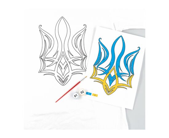 Набор для творчества Rosa футболка-розмальовка, Тризуб, бавовна 100, розмір S (4823098542094), изображение 5