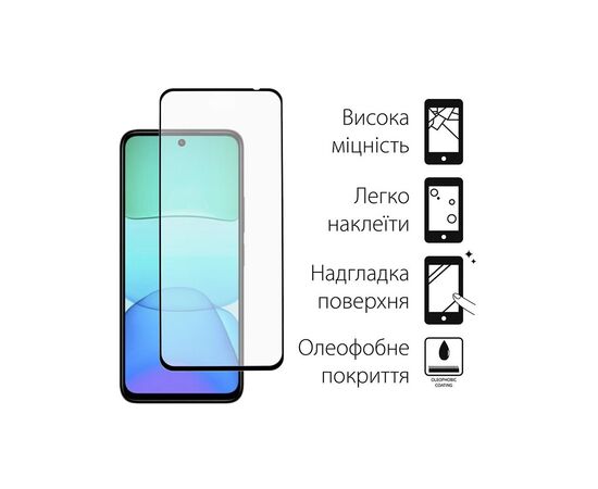 Стекло защитное Dengos Full Glue Xiaomi Redmi 13x 4G Black (TGFG-425), изображение 2