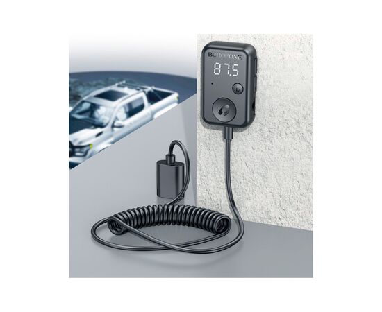 FM модулятор BOROFONE BC49, Black, Box, зображення 8