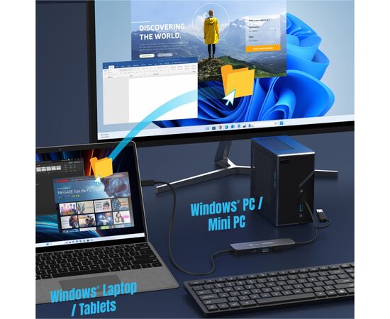 Концентратор J5create USB-C + USB A to 2xUSB + USB-C switch hub (JCH462-N), зображення 5