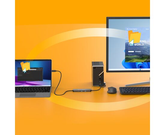 Концентратор J5create USB-C + USB A to 2xUSB + USB-C switch hub (JCH462-N), зображення 7