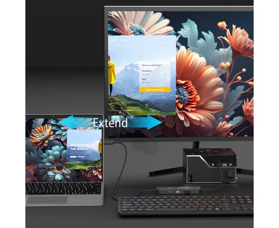 Концентратор J5create USB-C + USB A to 2xUSB + USB-C switch hub (JCH462-N), зображення 9