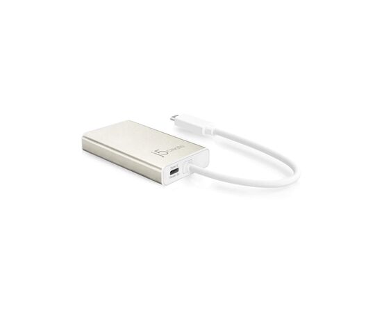 Концентратор J5create USB-C 5-in-1 2xUSB 3.0 + HDMI 4K + USB-C PD + RJ45 1000Mbps gray (JCA374-N), зображення 2