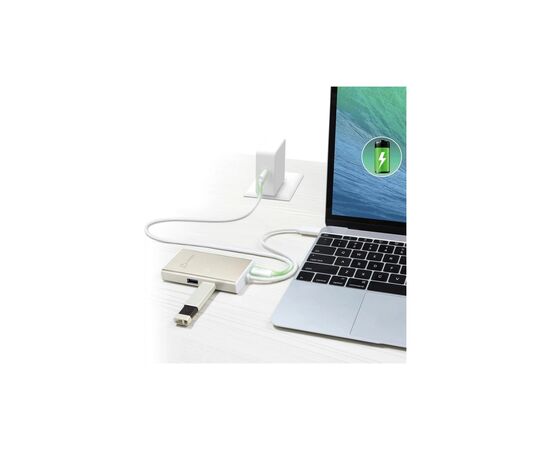 Концентратор J5create USB-C 5-in-1 2xUSB 3.0 + HDMI 4K + USB-C PD + RJ45 1000Mbps gray (JCA374-N), зображення 9