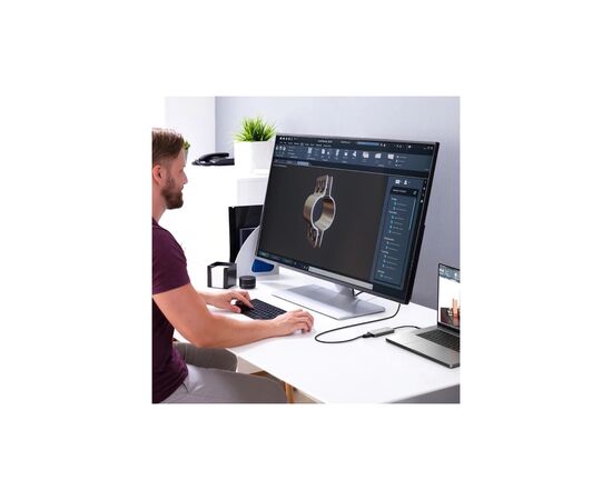 Концентратор J5create USB-C 5-in-1 2xUSB 3.2 10Gbps + 2xUSB-C 10Gbps PD 100W + HDMI 8K gray (JCH453-N), зображення 10