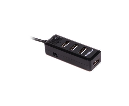 Концентратор Maxxter USB 2.0 to 4xUSB + charger 5V 1A (HU2A-4P-AC-03), зображення 2