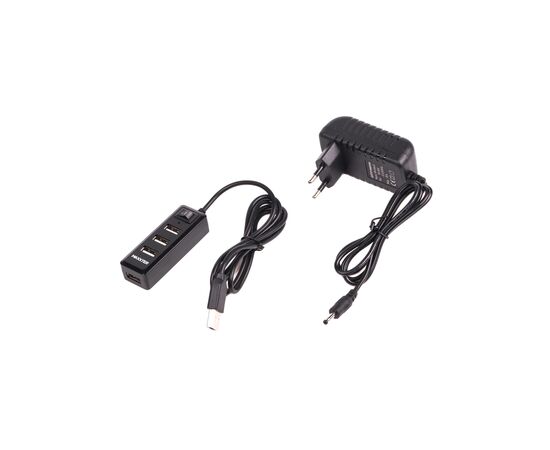 Концентратор Maxxter USB 2.0 to 4xUSB + charger 5V 1A (HU2A-4P-AC-03), зображення 3