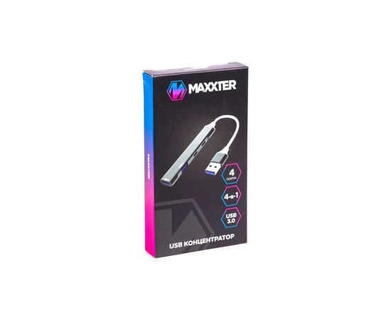 Концентратор Maxxter USB 3.0 to 1xUSB 3.0 + 1xUSB 2.0 + 2xUSB-C (HU3A-4P-03), зображення 4
