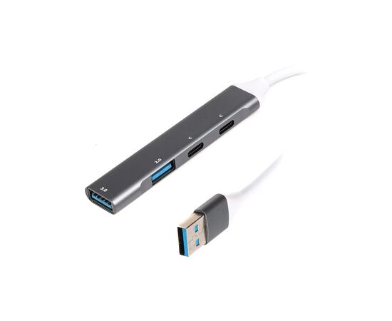 Концентратор Maxxter USB 3.0 to 1xUSB 3.0 + 1xUSB 2.0 + 2xUSB-C (HU3A-4P-03)