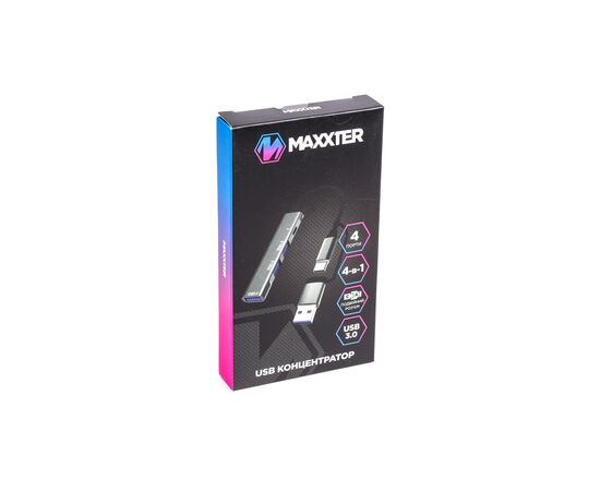 Концентратор Maxxter USB-C + USB-A to 1xUSB 3.0 + 2xUSB 2.0 + 1xUSB-C (HU3C-4P1CN-01), зображення 5