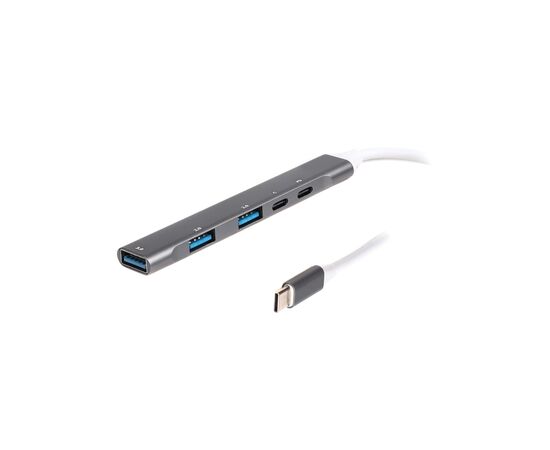 Концентратор Maxxter USB-C to 1xUSB 3.0 + 2xUSB 2.0 + 1xUSB-C PD100W + 1xUSB-C (HU3C-4P1PD-01)