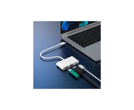 Концентратор J5create USB-C 3-in-1 HDMI + USB + USB-C PD white (JCA399-N), зображення 5