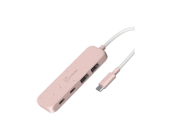 Концентратор J5create USB-C to 2xUSB-A + 2xUSB-C 3.2 10Gbps rose (JCH342ER-N), зображення 2