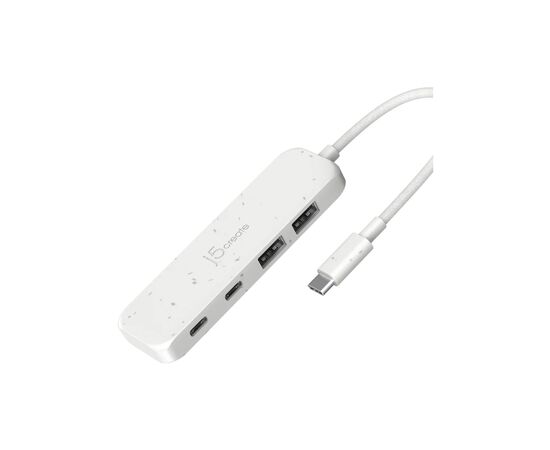 Концентратор J5create USB-C to 2xUSB-A + 2xUSB-C 3.2 10Gbps white (JCH342EW-N), зображення 2