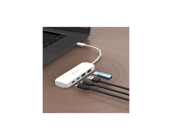 Концентратор J5create USB-C to 2xUSB-A + 2xUSB-C 3.2 10Gbps white (JCH342EW-N), зображення 5