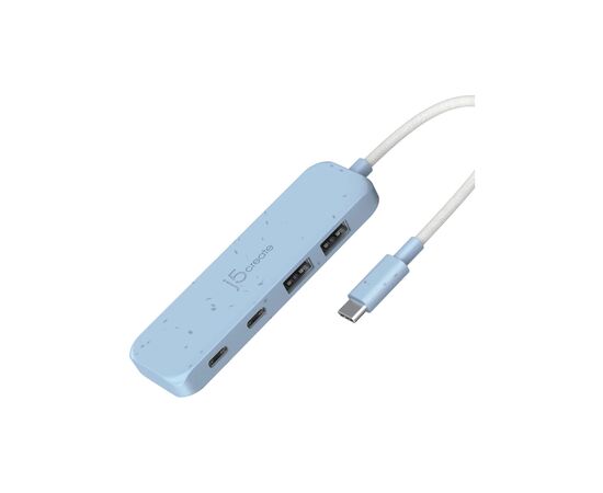 Концентратор J5create USB-C to 2xUSB-A + 2xUSB-C 3.2 10Gbps cyan (JCH342EC-N), зображення 2
