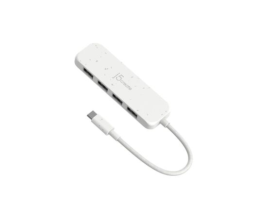 Концентратор J5create USB-C to 4xUSB-A 3.2 10Gbps white (JCH341EW-N)